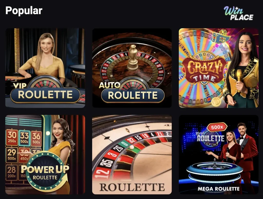 winplace live casino games